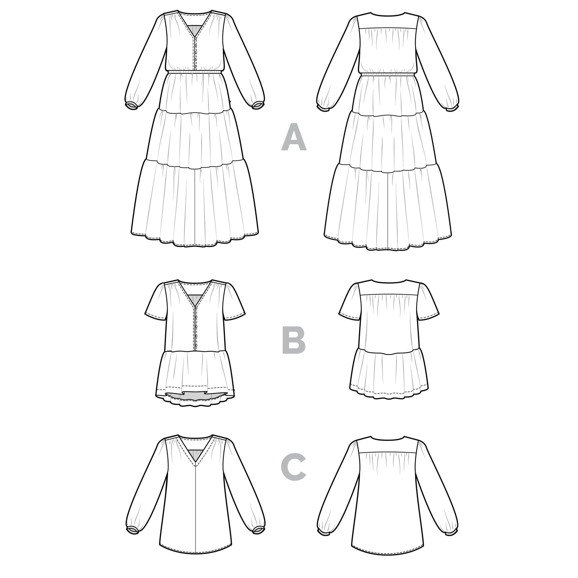 Closet Core Patterns-Nicks Dress & Blouse Pattern-sewing pattern-gather here online