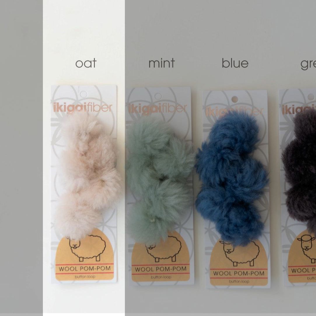 Ikigai Fiber-Wool Pom-Pom 5 Pack, 4cm-pompoms-Oat-gather here online