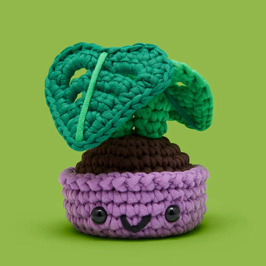 The Woobles-Ophelia the Monstera Plant Crochet Kit-knitting / crochet kit-gather here online