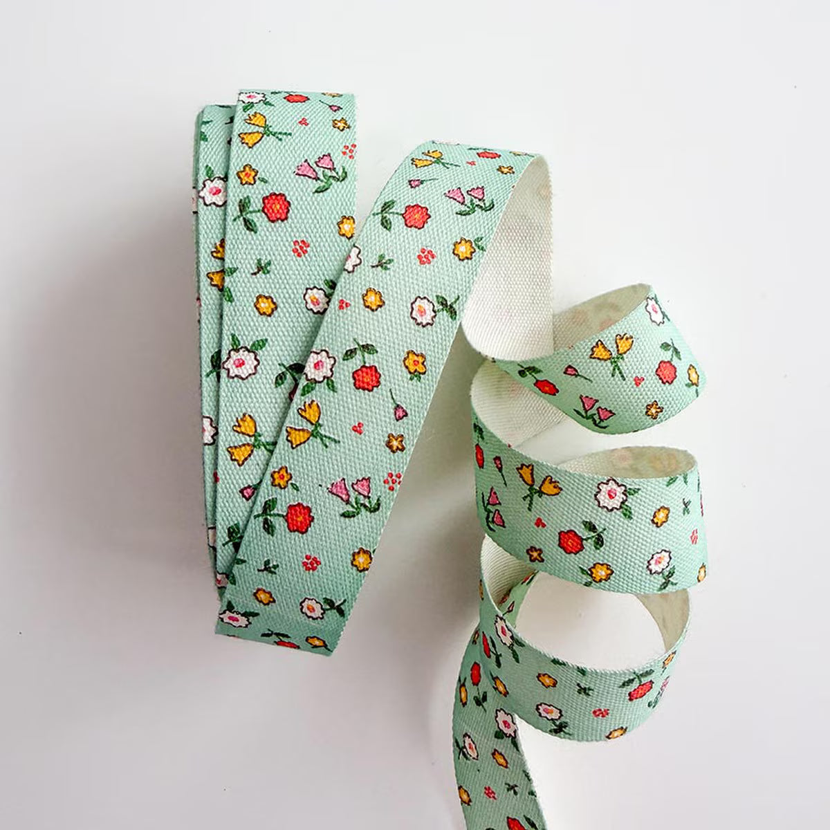 Riley Blake Designs-Minki Kim Cotton Ribbon Sweet Mint-trim-gather here online
