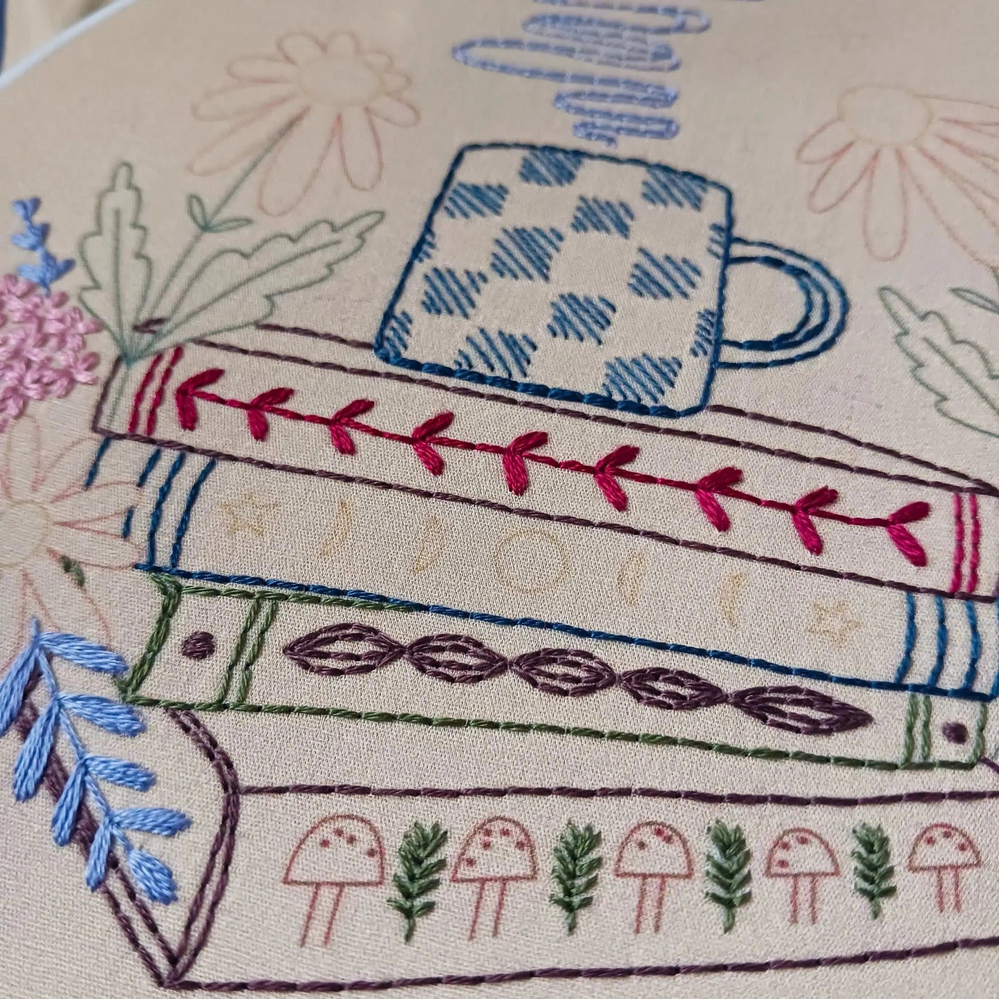 CozyBlue-Book Nook Embroidery Kit-embroidery kit-gather here online