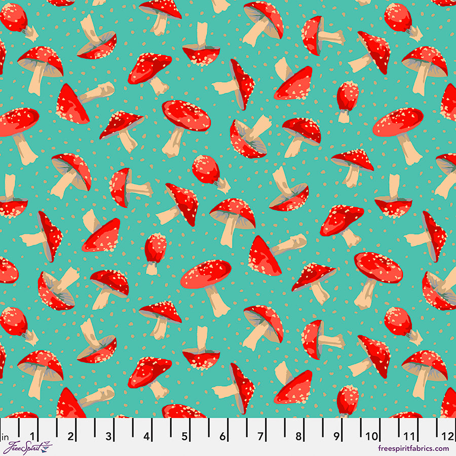 Free Spirit-Small Toadstool Aqua-fabric-gather here online