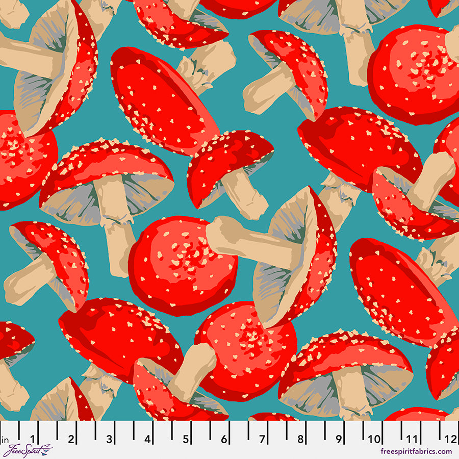 Free Spirit-Toadstool Blue-fabric-gather here online