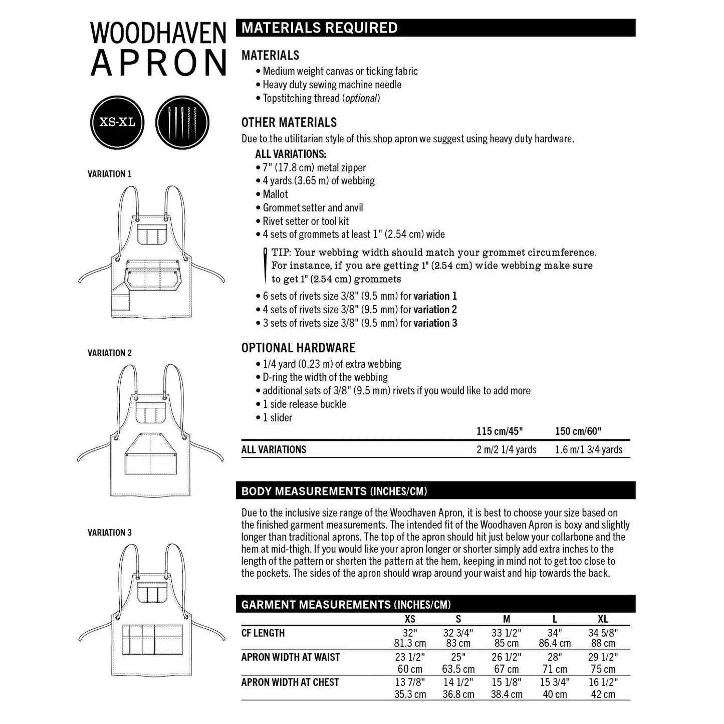 Thread Theory-Woodhaven Apron Pattern - PDF DOWNLOAD-sewing pattern-gather here online