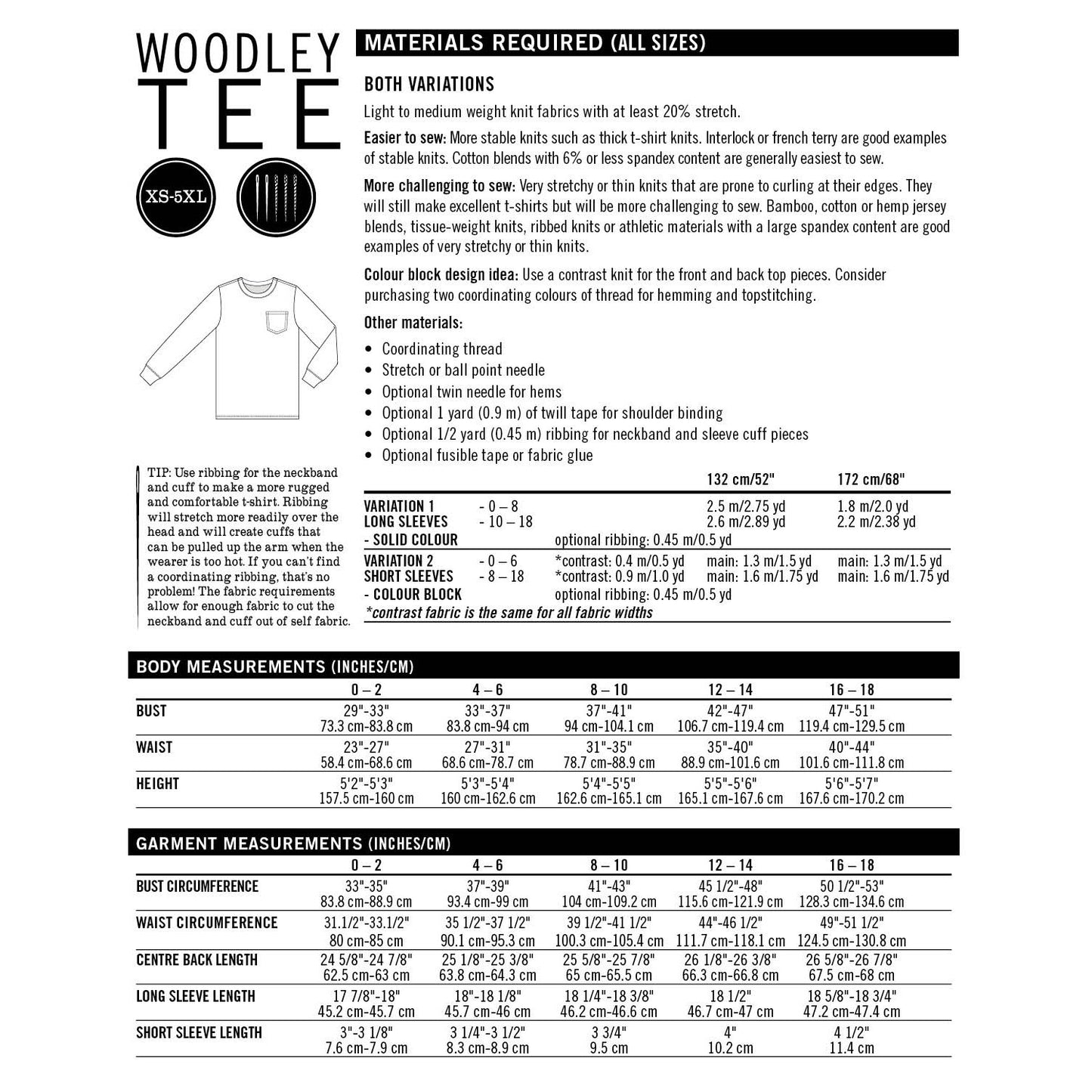 Thread Theory-Woodley Tee Pattern (Women's) - PDF DOWNLOAD-sewing pattern-gather here online