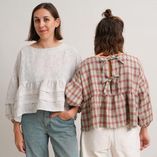 Matchy Matchy Sewing Club-Pintuck Poet Blouse Pattern - PDF DOWNLOAD-sewing pattern-gather here online