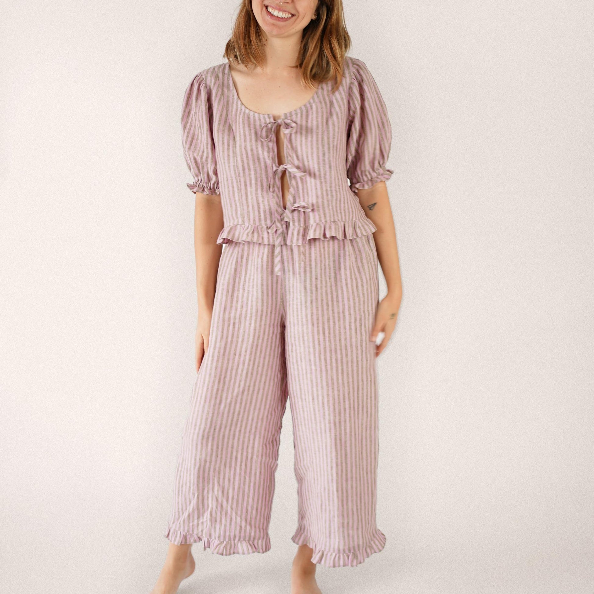 Matchy Matchy Sewing Club-Ruffle Brunch Set Pattern - PDF DOWNLOAD-sewing pattern-gather here online