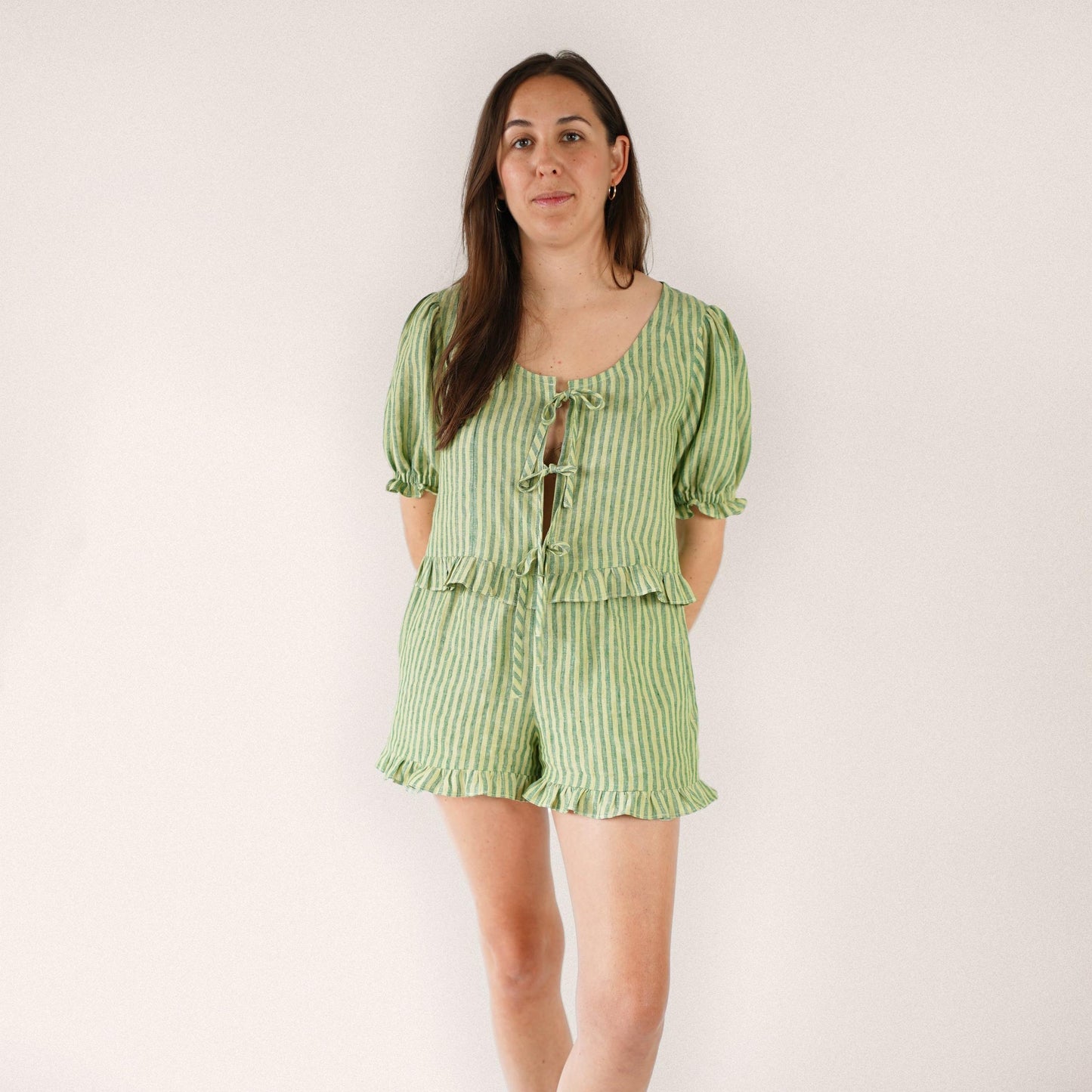 Matchy Matchy Sewing Club-Ruffle Brunch Set Pattern - PDF DOWNLOAD-sewing pattern-gather here online