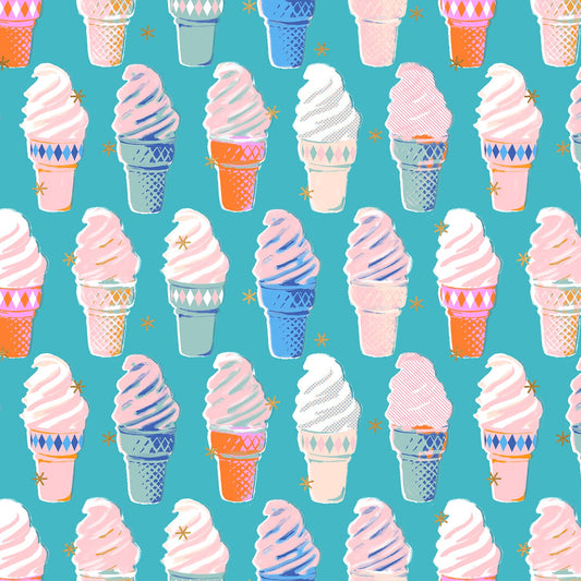 Ruby Star Society-Ice Cream Metallic Turquoise-fabric-gather here online