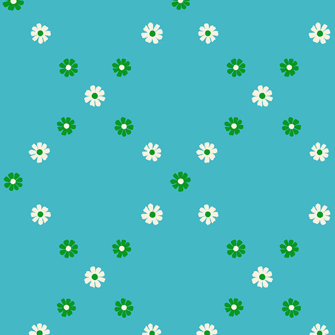 Ruby Star Society-Diamond Flowers Dark Turquoise-fabric-gather here online