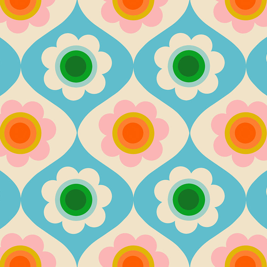 Ruby Star Society-Trinketry Floral Turquoise-fabric-gather here online