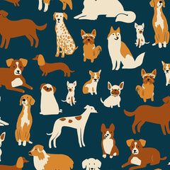 Ruby Star Society-Dog Medley Teal Navy-fabric-gather here online