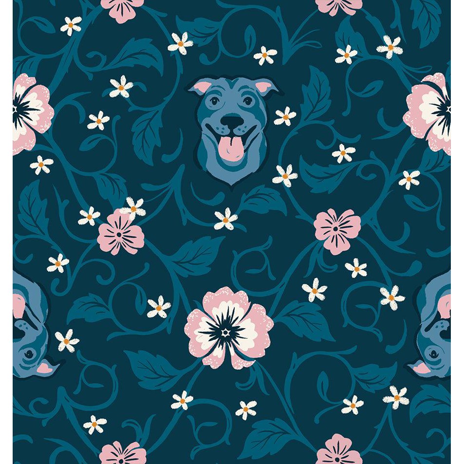 Ruby Star Society-Pitbull Teal Navy-fabric-gather here online