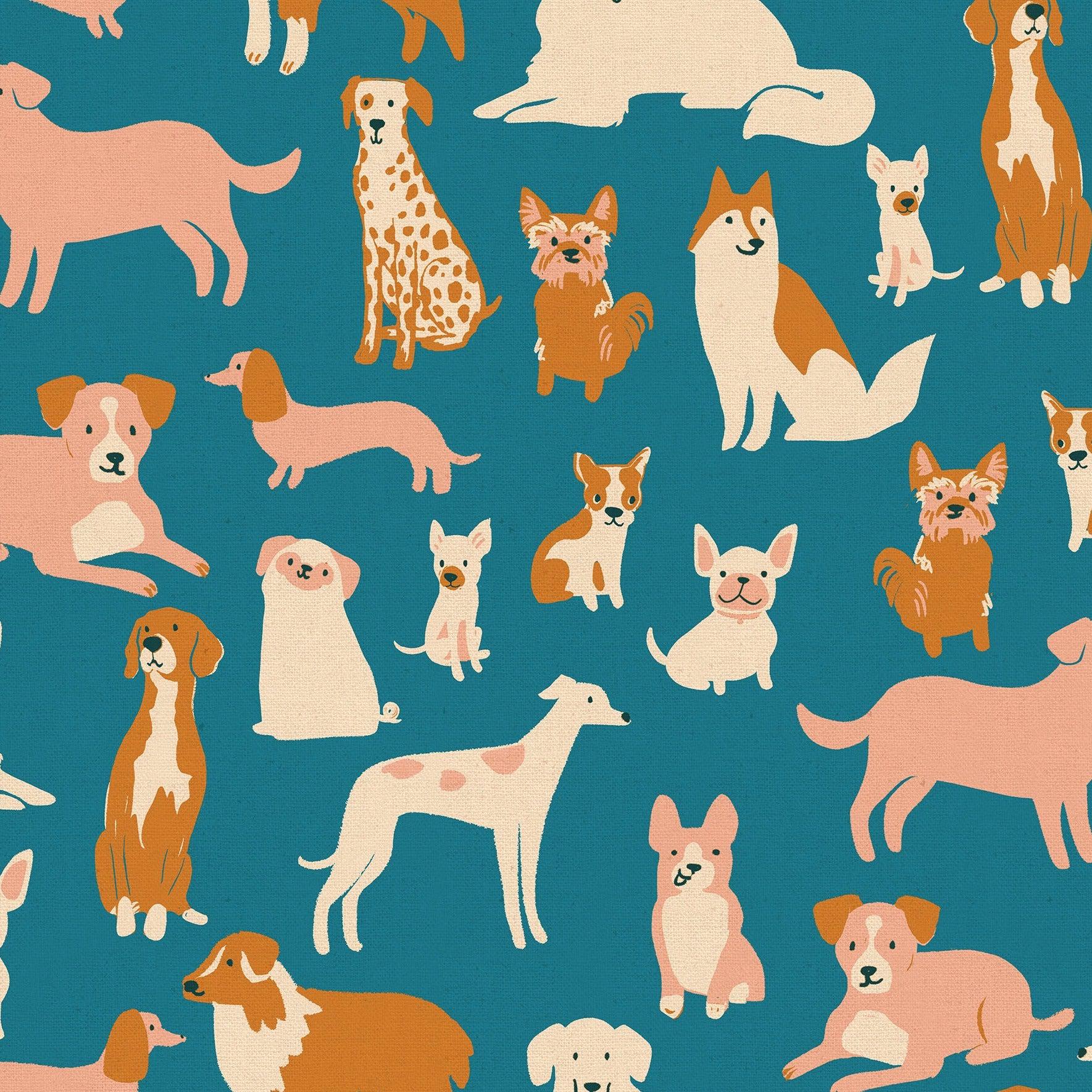 Ruby Star Society-Dog Medley Chambray on Canvas-fabric-gather here online