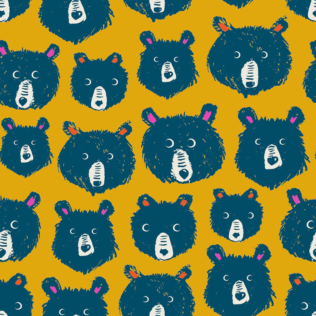 Ruby Star Society-Teddy And The Bears Goldenrod-fabric-gather here online