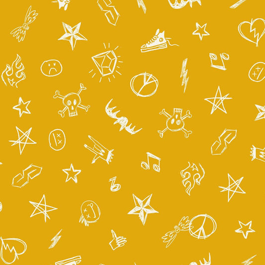 Ruby Star Society-Groupie Goldenrod-fabric-gather here online