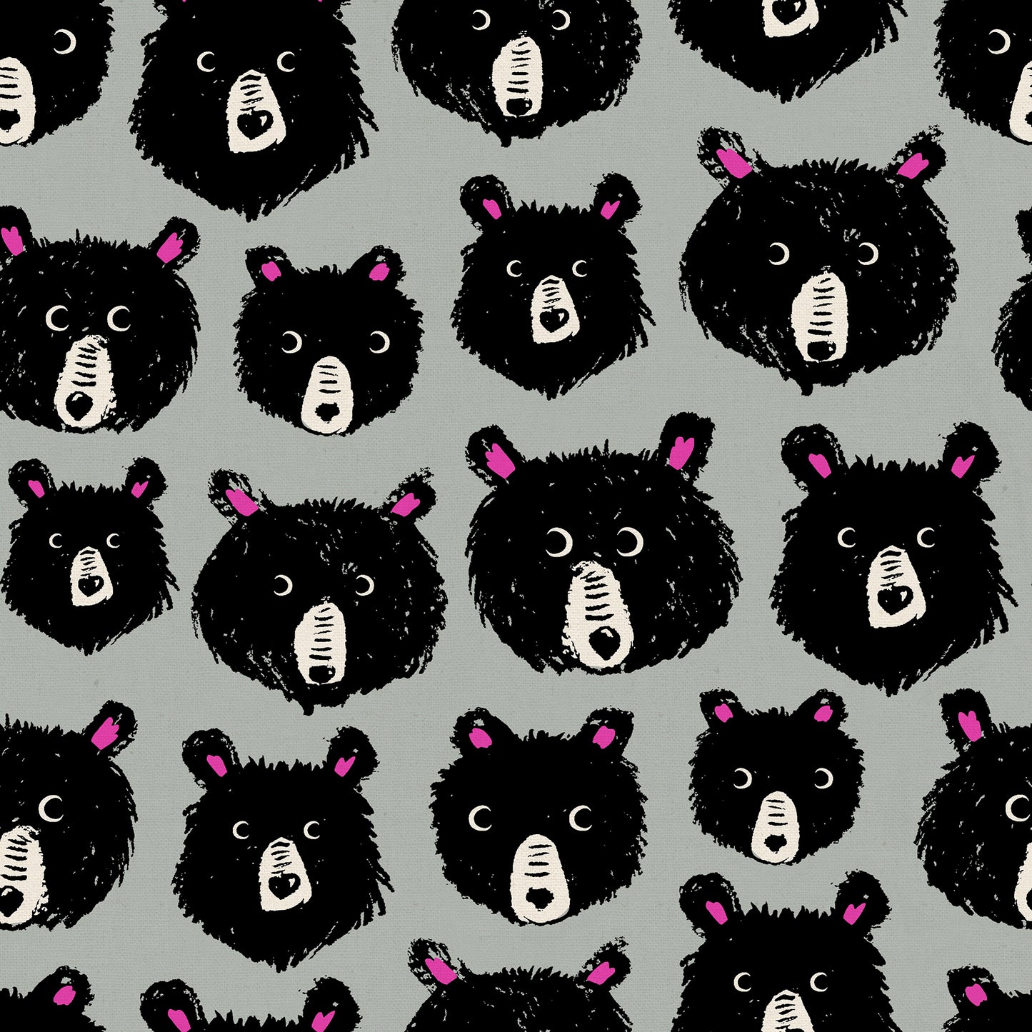 Ruby Star Society-Teddy And The Bears Steel on Canvas-fabric-gather here online