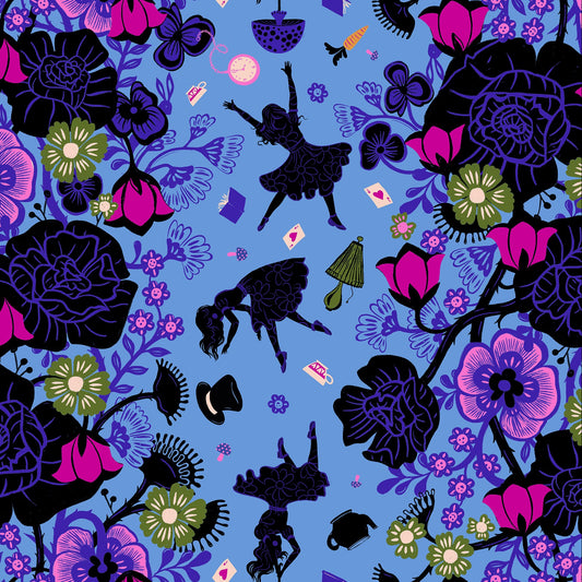 Ruby Star Society-Rabbit Hole Lindley Blue-fabric-gather here online