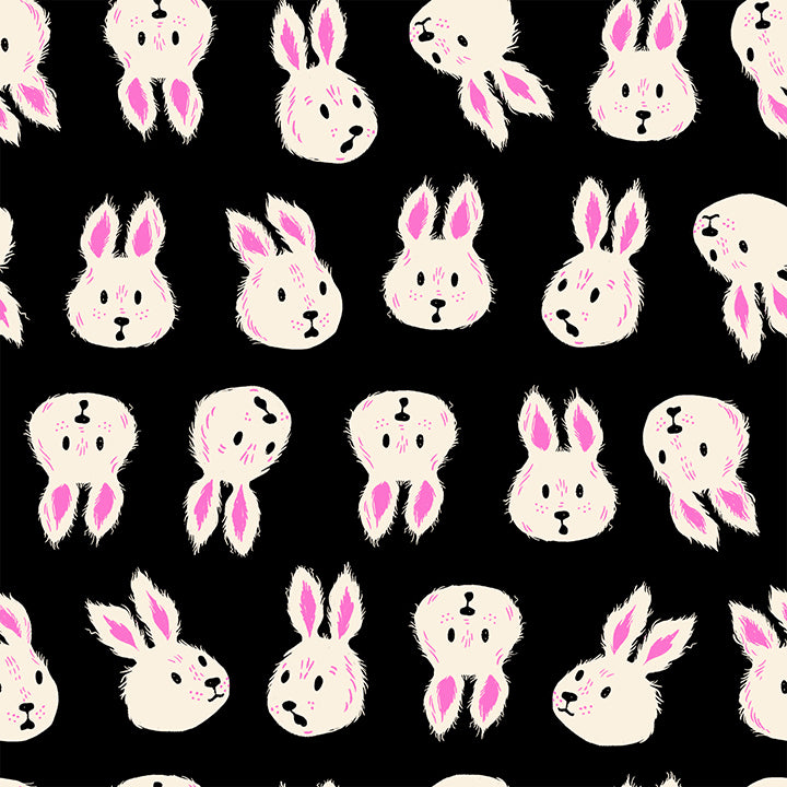 Ruby Star Society-Rushing Rabbit Black-fabric-gather here online