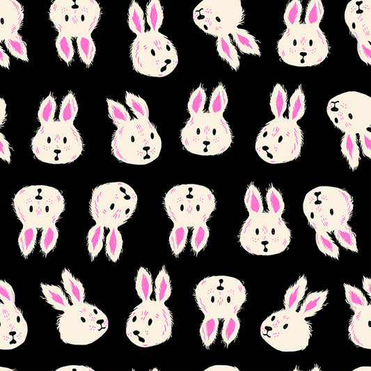 Ruby Star Society-Rushing Rabbit Black-fabric-gather here online