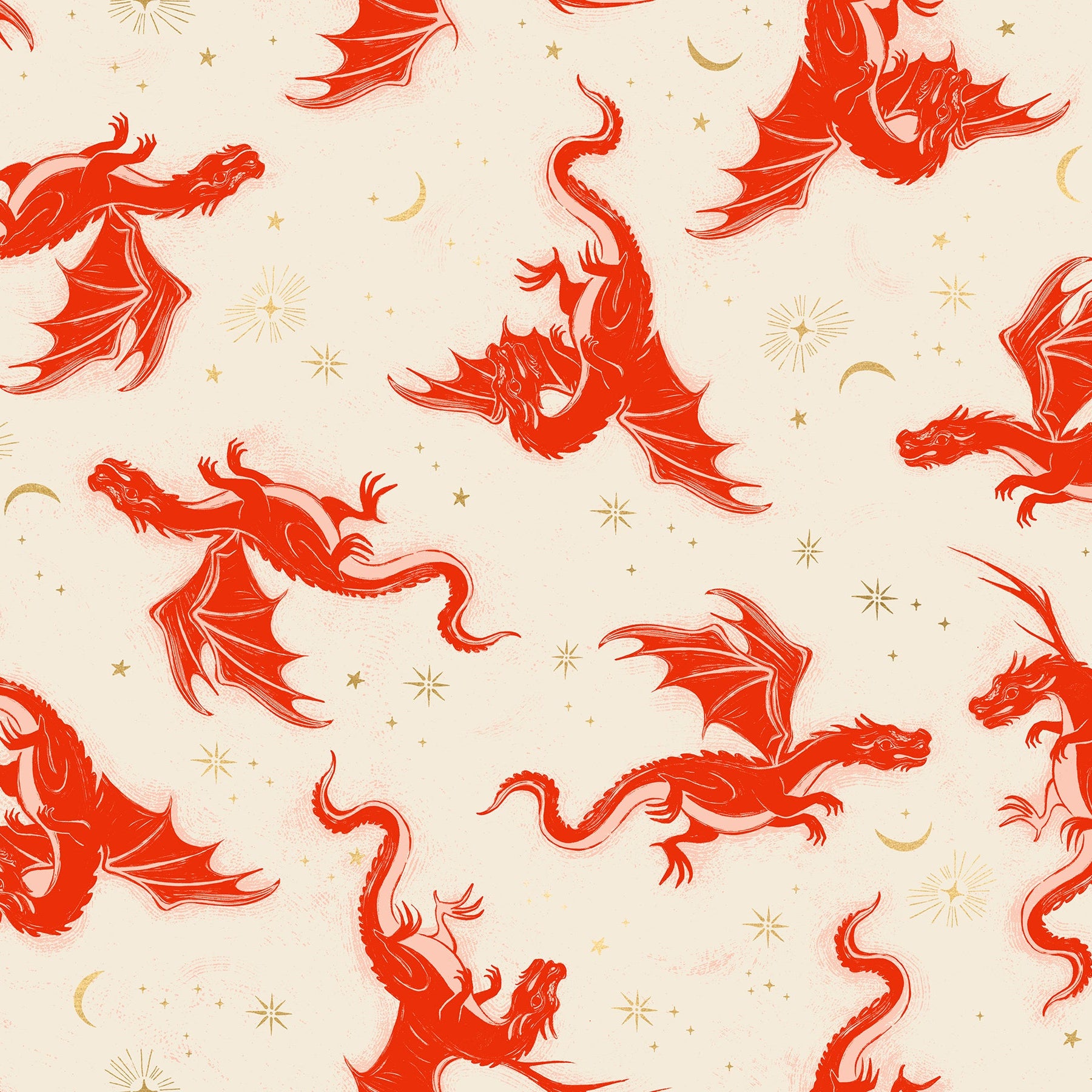 Ruby Star Society-Etched Dragons Metallic Dark Ruby-fabric-gather here online
