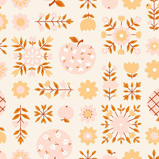 Ruby Star Society-Calico Applees Cream Soda-fabric-gather here online