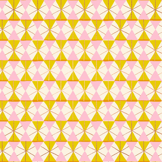 Ruby Star Society-Happy Hexie Metallic Golden Hour-fabric-gather here online