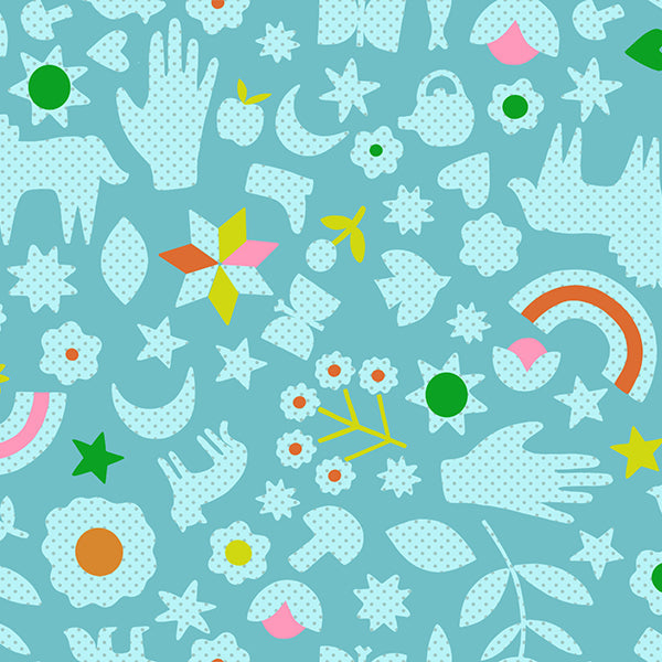 Ruby Star Society-Little Luck Turquoise-fabric-gather here online