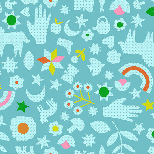 Ruby Star Society-Little Luck Turquoise-fabric-gather here online