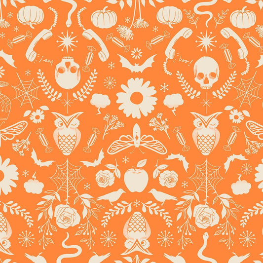 Ruby Star Society-Creepy Damask Pumpkin-fabric-gather here online