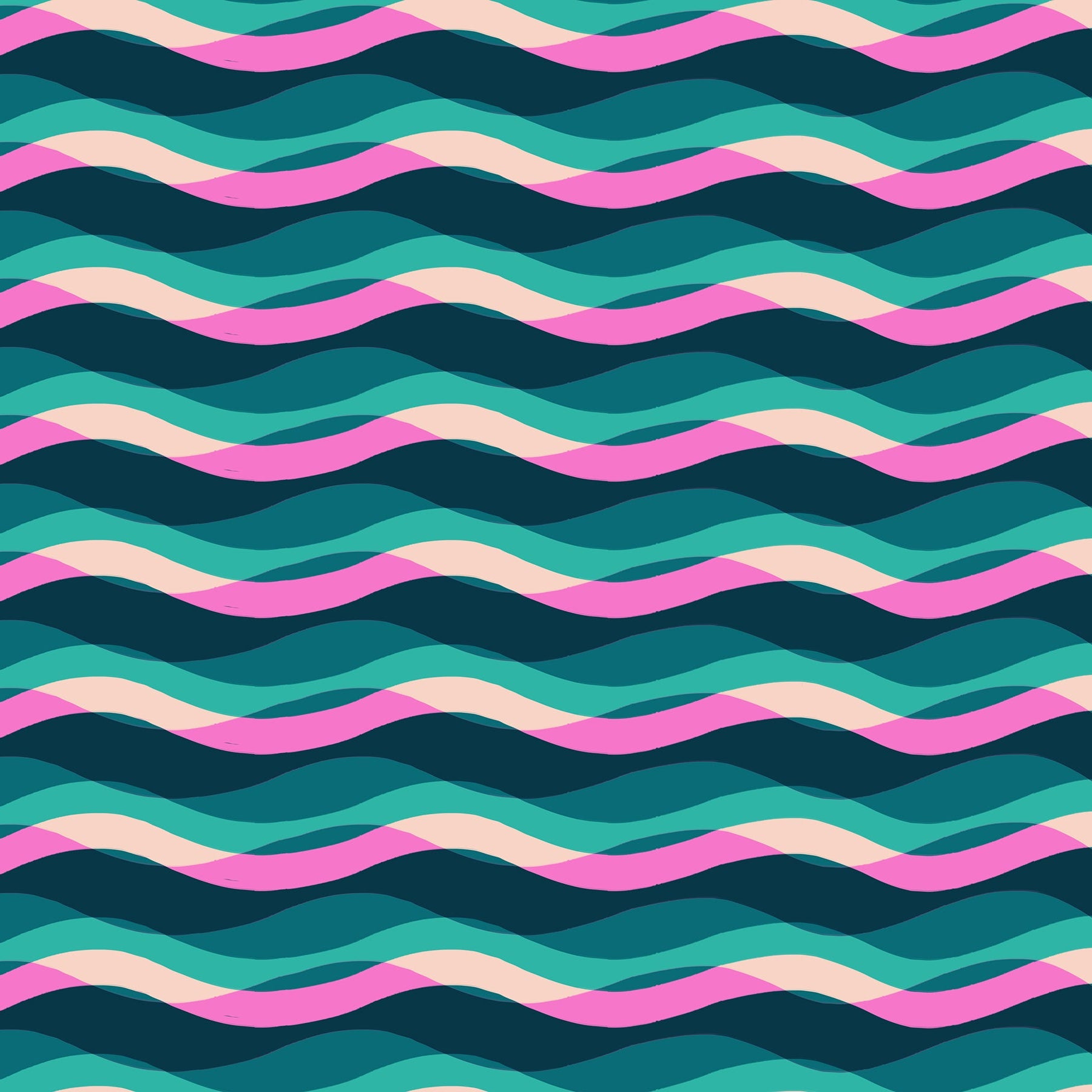 Ruby Star Society-Poolside Waves Peacock-fabric-gather here online