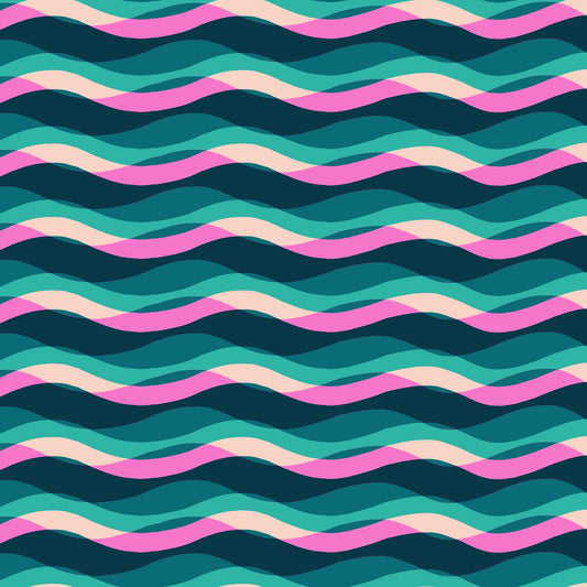 Ruby Star Society-Poolside Waves Peacock-fabric-gather here online