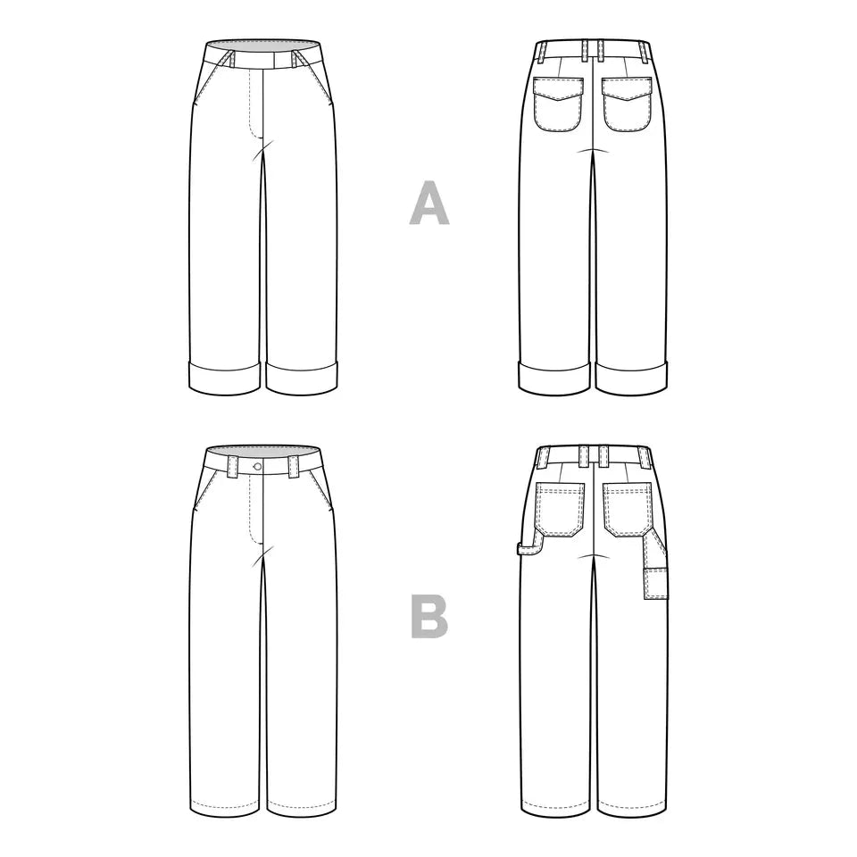 Closet Core Patterns-Rika Pants Pattern-sewing pattern-gather here online