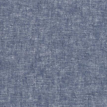 Robert Kaufman-REMNANT: Essex Yarn Dyed Solids, 1452-Denim 30% OFF 1.44 YDS-fabric remnant-gather here online