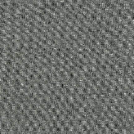 Robert Kaufman-REMNANT: Essex Yarn Dyed Solids 295-Graphite 30% OFF 1.91 YDS-fabric remnant-gather here online