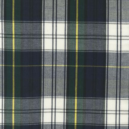 Robert Kaufman-REMNANT: House of Wales Plaid, Blue 30% OFF 1.83 YDS-fabric remnant-gather here online