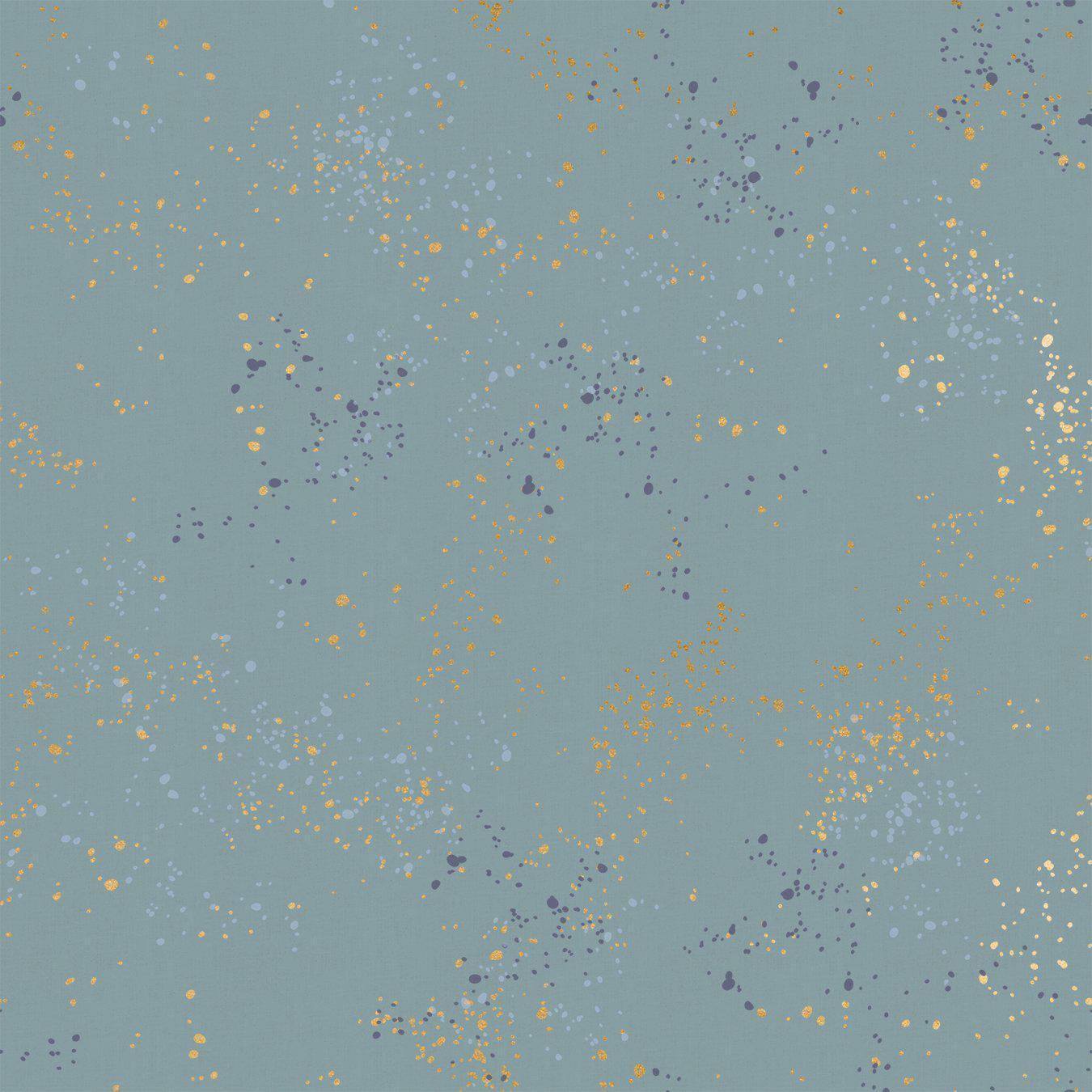Ruby Star Society-REMNANT: Speckled, 48M Metallic Soft Blue 30% OFF 1.58 YDS-fabric remnant-gather here online