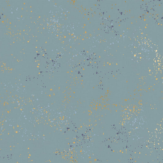Ruby Star Society-REMNANT: Speckled, 48M Metallic Soft Blue 30% OFF 1.58 YDS-fabric remnant-gather here online