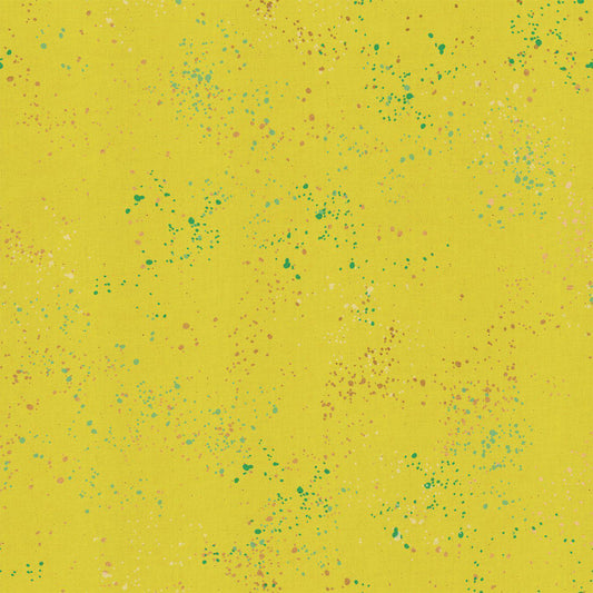 Ruby Star Society-REMNANT: Speckled 65M Metallic Citron 30% OFF 1.97 YDS-fabric remnant-gather here online