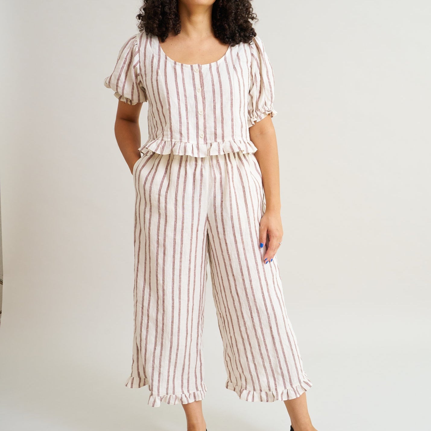 Matchy Matchy Sewing Club-Ruffle Brunch Set Pattern - PDF DOWNLOAD-sewing pattern-gather here online