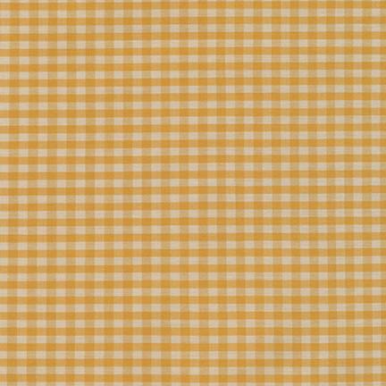 Robert Kaufman-Crawford Gingham-fabric-Mustard-gather here online