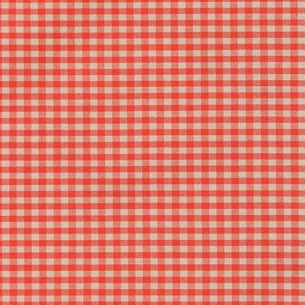 Robert Kaufman-Crawford Gingham-fabric-Terracotta-gather here online