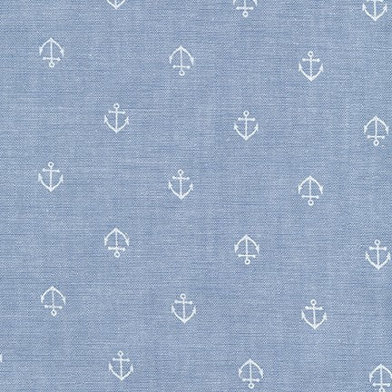 Robert Kaufman-Anchors Chambray Denim-fabric-gather here online