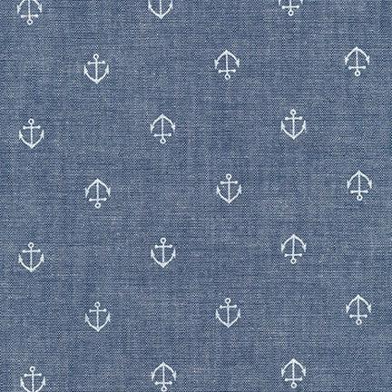 Robert Kaufman-Anchors Chambray Royal-fabric-gather here online