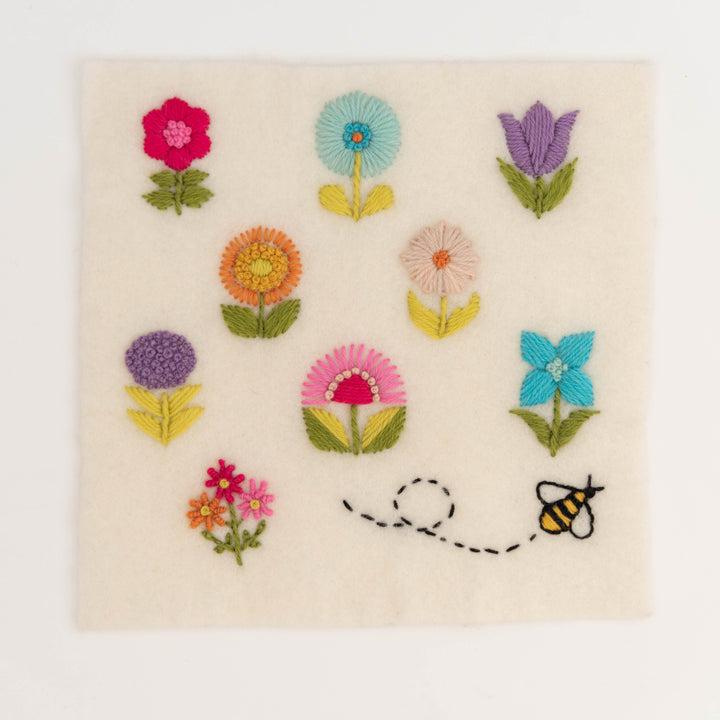 Ikigai Fiber-Stick & Stitch Embroidery Pattern - Scandi Flowers-embroidery pattern-gather here online