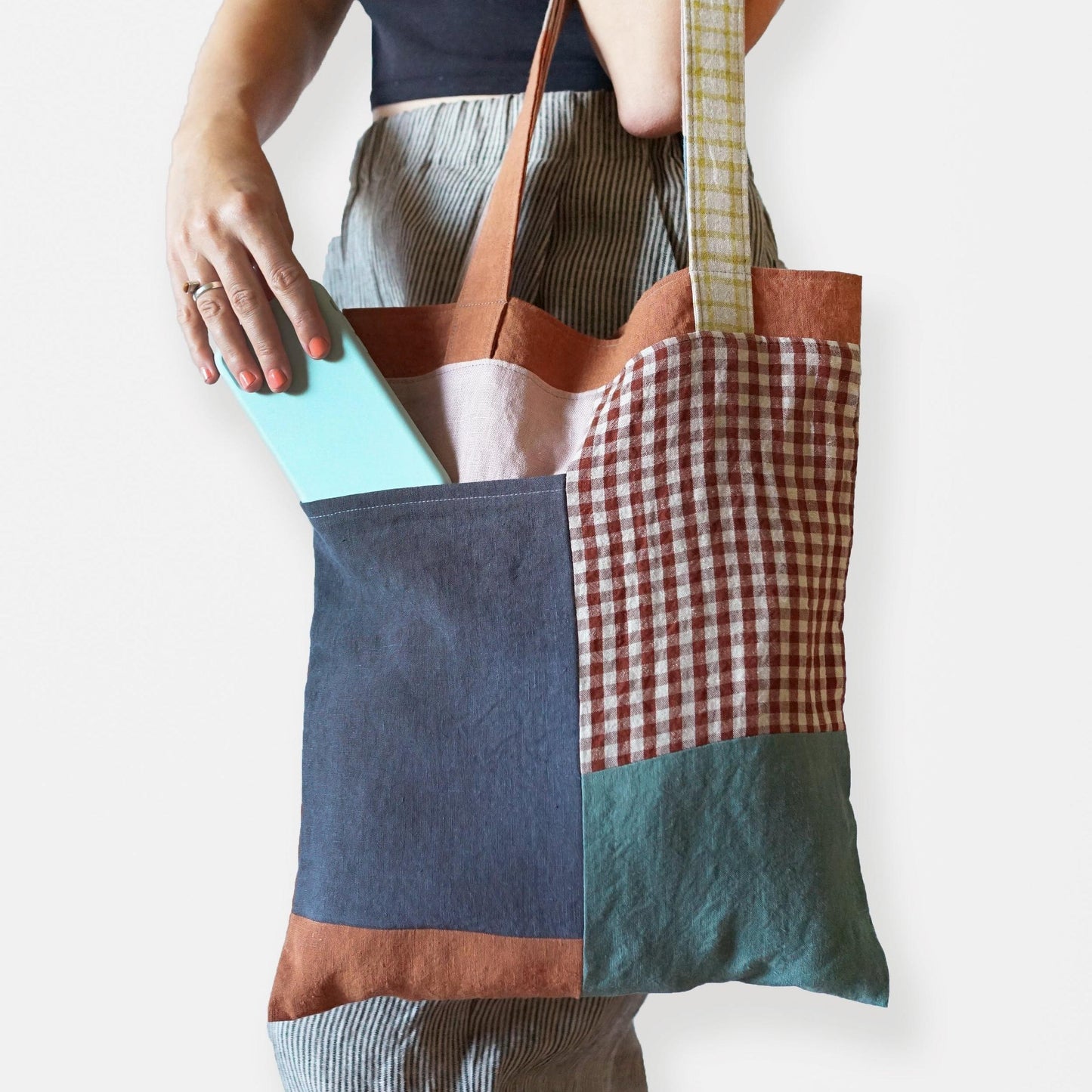 Stash Pocket Tote Pattern - PDF DOWNLOAD