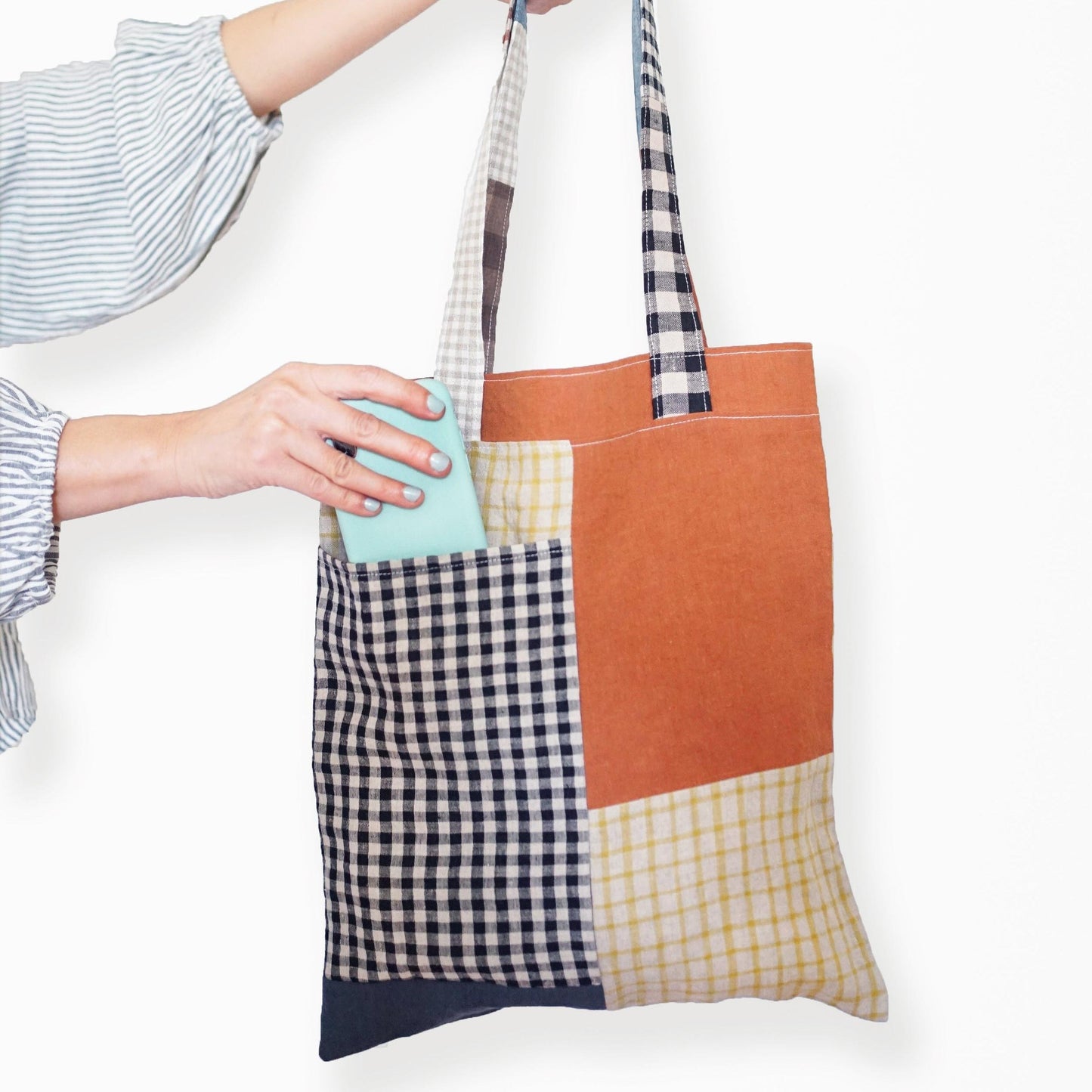 Stash Pocket Tote Pattern - PDF DOWNLOAD