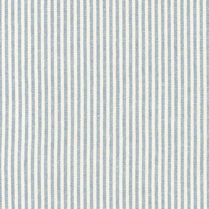 Robert Kaufman-REMNANT: Essex Classic Wovens, Chambray Stripes 30% OFF 1.53 YDS-fabric remnant-gather here online