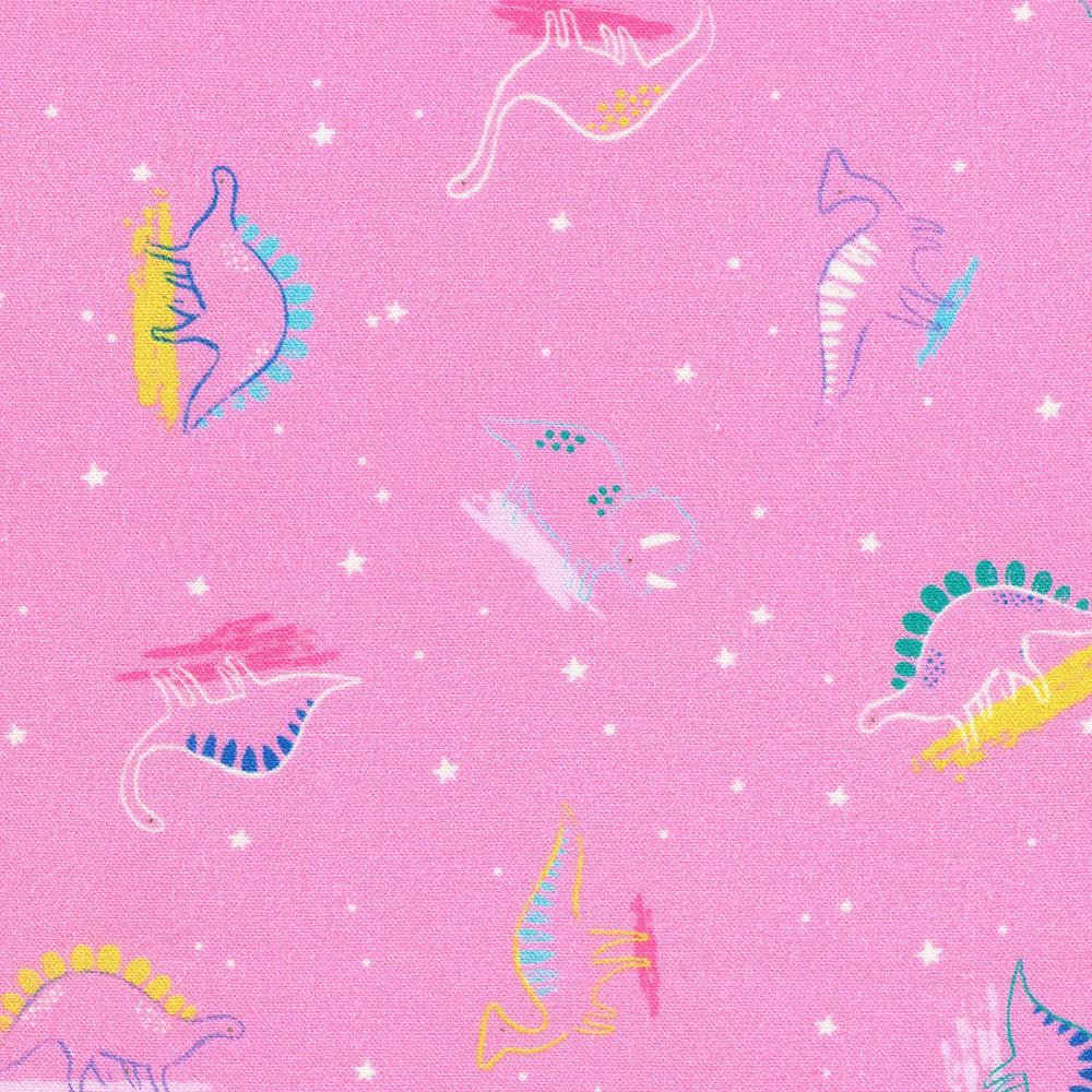 Robert Kaufman-Dino Stars Candy Pink-fabric-gather here online