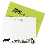 Smudge Ink-Cats at Play Note Cards with Letterpress Envelopes-greeting card-gather here online